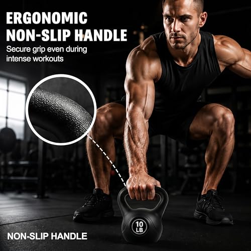 50LB Soft Kettlebell for Safe Home Workouts - Non-Slip Grip & Floor Friendly