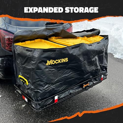 Mockins 20 CuFt Waterproof Cargo Bag for Hitch Carrier – 60x20x29 Inch All-Weather Storage