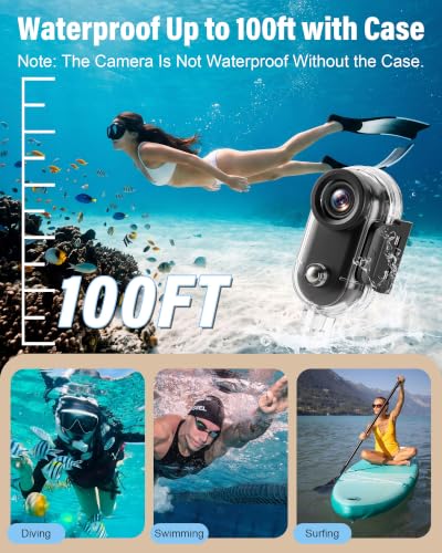 4K Mini Body Camera with Wide-Angle Lens, Wearable POV Vlogging Camera