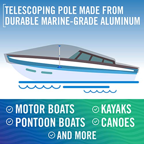 Better Boat 2 Pack Boat Cover Support Poles - Adjustable, Twist Lock, Snap & Mushroom Tops