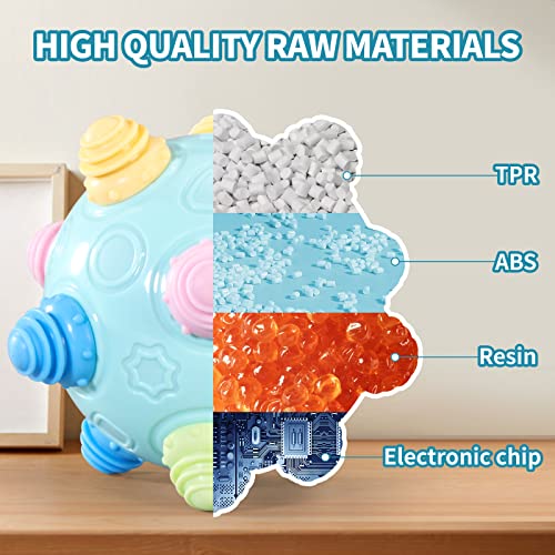 Blue Bumble Ball for 1+ Year Old - Interactive Musical Sensory Toy for Toddlers