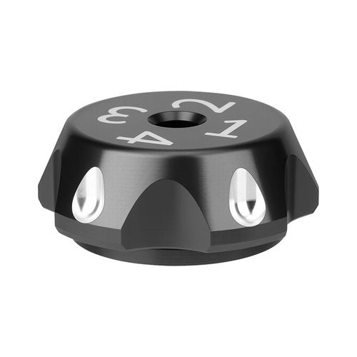 Aferrizu Aluminum Rear Shock Decor Nut Cover Suspension Adjuster Decor Cap for Can Am Ryker 600 900 Rally Edition Sport 2019-2025 Replacement Decorative Cap Accessories (Black)