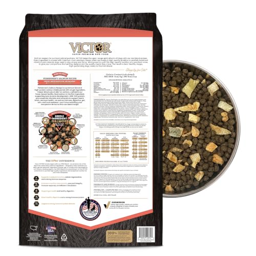 Victor Raw Salmon Dog Food Blend - Freeze-Dried & Kibble, 20 lb - Salmon / 20 Pound Pack of 1