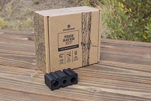 Tree Saver Block Kit for Zip Line Safety - Protect Trees Up to 3FT Diameter with Heavy Duty Nylon Blocks & Adjustable Straps