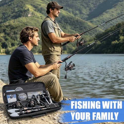 Telescopic Fishing Rod and Reel Combo Set - 5.9 FT Complete Saltwater & Freshwater Kit