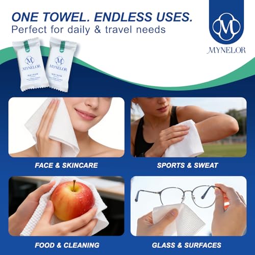 1 Pack of 80 Compressed Towel Tablets Travel Disposables Washcloths