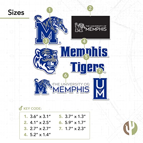 Memphis Tigers Vinyl Sticker Decal - Official College Fan Sports Decor
