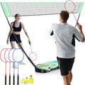 Portable Badminton Net Set with Rackets and Carry Case for Outdoor & Indoor Games