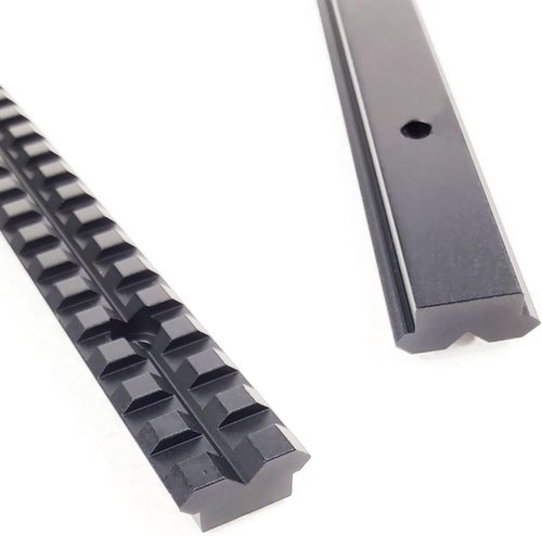 Crotek 10-Inch Picatinny Rail Mount - Durable Aluminum with 25 Slots | Sleek Black Finish