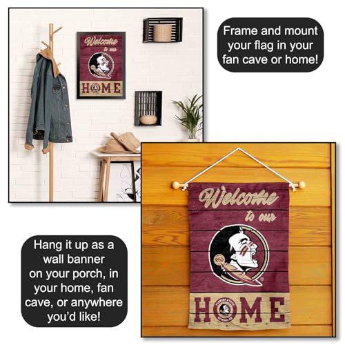 Florida State FSU Noles Double Sided Garden Yard Flag - Welcome Home Banner
