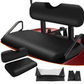 ZWPARTS Golf Cart Front Seat Covers Staple On Replacement for EZGO TXT 1995-2013 Golf Cart Black Micro Fiber Leather Seat Cover