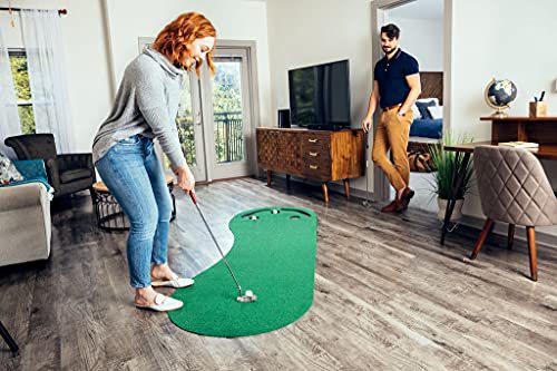 Putt-A-Bout Par Three Plus 3' x 9' Kidney-Shaped Golf Putting Green