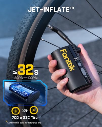 Electric Bike Pump 150 PSI Portable Tire Inflator with Auto Shutoff