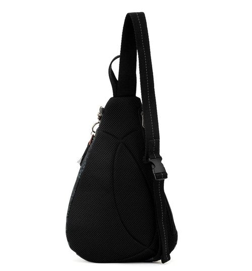 Sakroots On The Go Sling Bag for Women in Eco-Twill, Large Convertible Crossbody Backpack With Main Zipper Closer, Made From Recycled Materials - Black Tonal Spirit Desert
