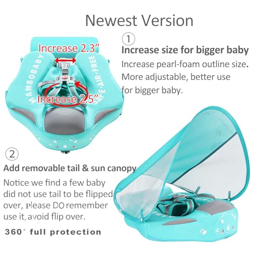 Baby Pool Float with Canopy and Tail - Dinosaur Green Cloth Variation