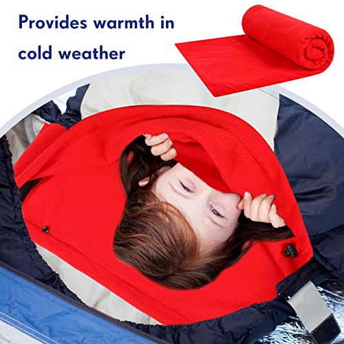 Mixweer 3-Pack Fleece Sleeping Bag Liners - Assorted Colors, 75 Inch