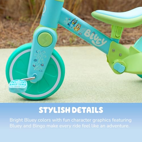 Bluey 3-in-1 Toddler Ride-On Trike & Balance Bike - Blue / Urban Variation