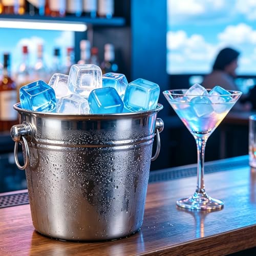 DGB 300 Pack Reusable Ice Cubes - Non-Melting Plastic Chilling Cubes for Drinks & Coolers