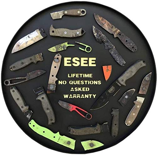 ESEE Candiru Black Survival Knife with Handle and Polymer Sheath - Coyote Brown G10 Variant