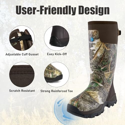 Men's Waterproof Hunting Boots with Steel Shank & 5mm Neoprene - Reed Grass Variation