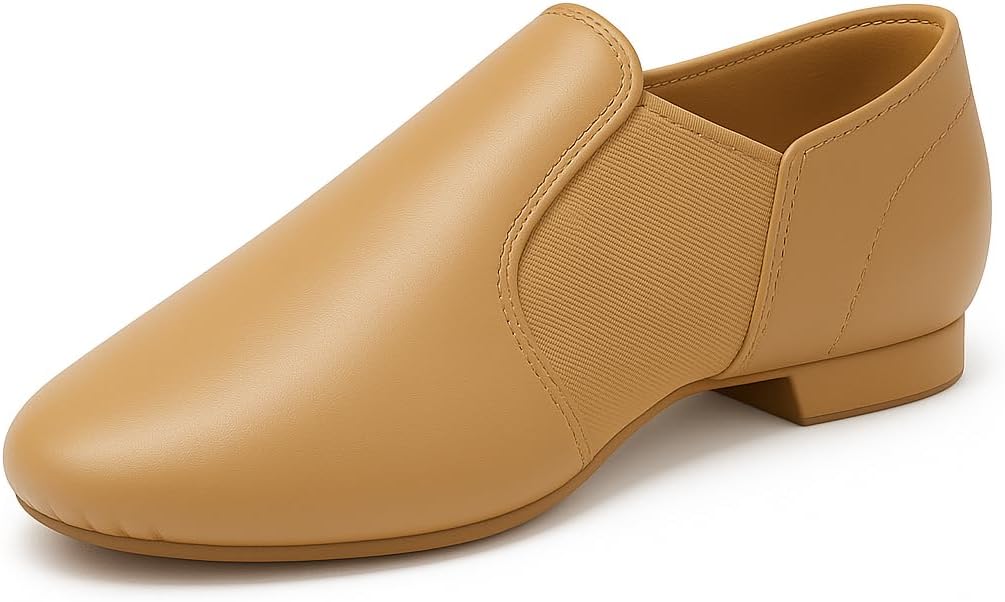 Skiennix Jazz Shoes - Leather Slip-On Dance Shoes for Girls, Women, and Boys | Comfortable Fit