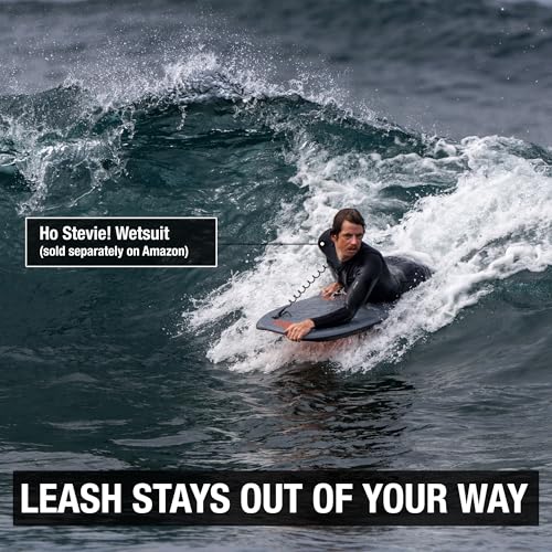 4ft Bodyboard Leash - Adjustable Padded Arm Cuff & Tangle-Free Coil Cord
