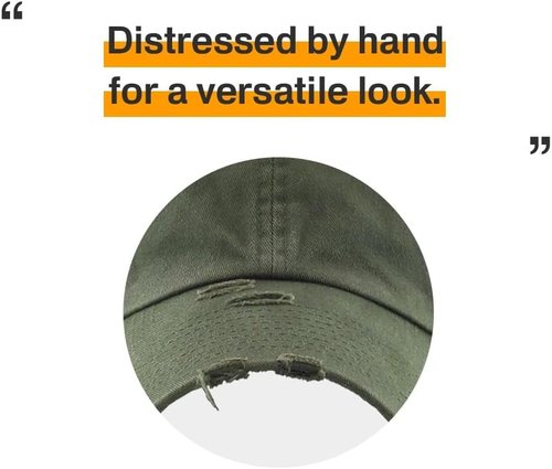 KBETHOS Vintage Washed Distressed Cotton Dad Hat - Adjustable Unisex Baseball Cap in Classic Style
