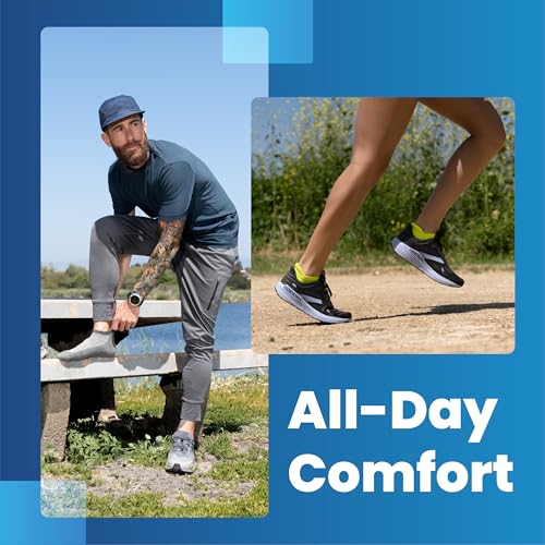Balega Hidden Comfort Performance No Show Athletic Socks - Neon Blue Medium