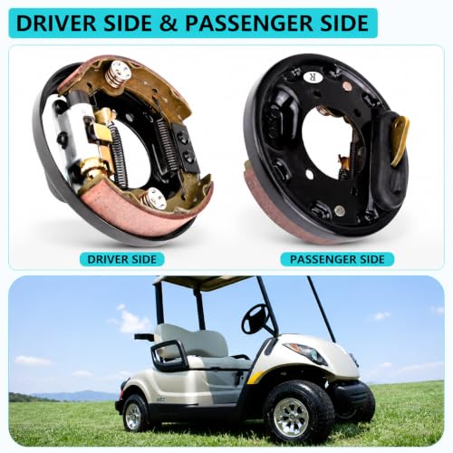 Golf Cart Brake Assembly for Yamaha G14-G22 & EZGO TXT Medalist - Rear Brake Shoes