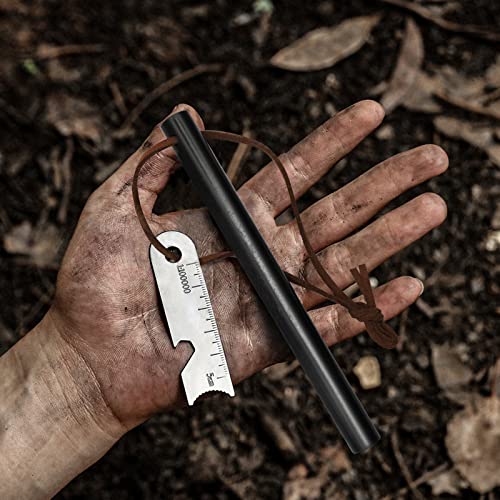 Fire Starter Survival Kit with Ferro Rod, Multi-Tool Striker & Tinder Rope