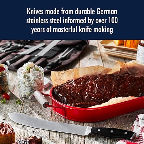 Henckels Forged Accent 9-Piece Carving Set with 11" BBQ Knife & Accessories - Variation of BBQ Set