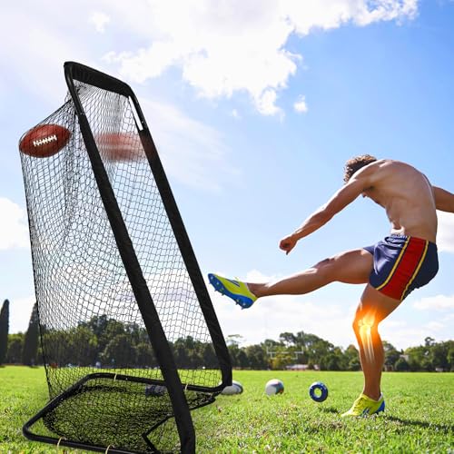 MorningRo Football Kicking Cage Net for Field Goals - Black, 7x4 ft Backyard Practice