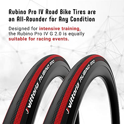 Vittoria Rubino Pro Road Bike Tire 3C Graphene 150 TPI Durable Tubeless Compatible