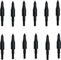 Skiennix 12pcs High Precision Crossbow Arrow Tips - Screw-In Bullet Points for 5/16 Inch Arrows | Ideal for Target Practice
