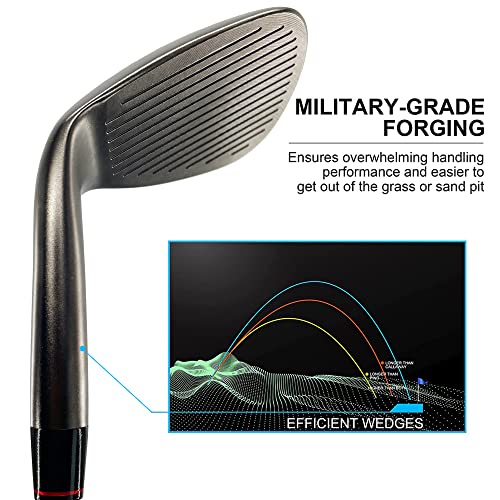 Yamato 52/56/60 Degree Golf Wedge Set - Tarnish Finish, 3-Piece Forged High Spin Wedges