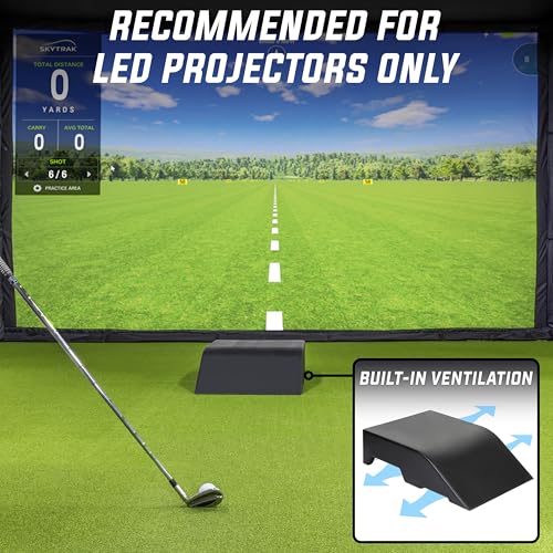 GoSports Golf Simulator Projector Cover - Floor-Mounted LED Enclosure