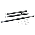 Spreader Bar Black Heavy Duty Stainless Steel Adjustable Bar with 2 Fixed Rings, Yoga Training Fitness Gear, Workout Bar,Sports Gym Kit (Black)