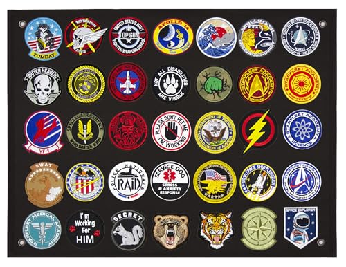 Black Tactical Patch Display Panel 18x24 Inches for Military Patches - Small
