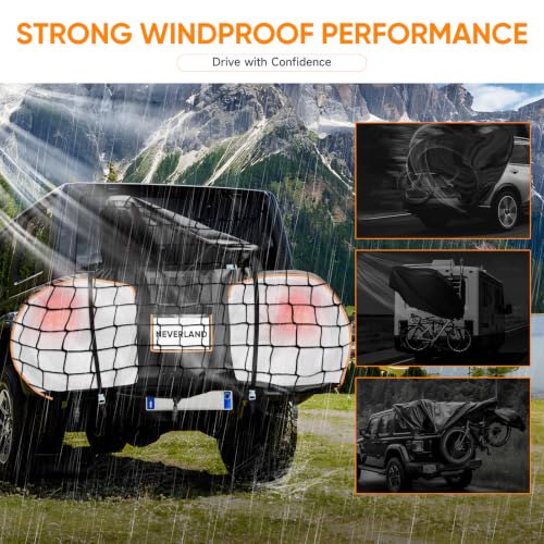 NEVERLAND XXL Bike Cover for Transport – Waterproof 2 Bike Travel Cover with Tail Lights