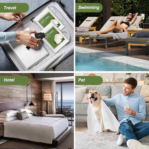 Disposable Bath Towels 5 Pack - Ultra Soft, Quick Dry Travel Body Towels
