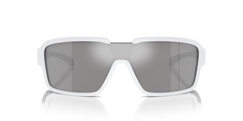 ARNETTE Man Sunglasses White Matte/Shiny Frame, Light Grey Mirror Silver Lenses, 0MM
