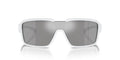 ARNETTE Man Sunglasses White Matte/Shiny Frame, Light Grey Mirror Silver Lenses, 0MM