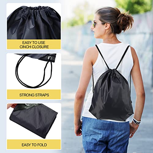 10 Colors Bulk Sports Drawstring Bags - 100 Pack Gym & Travel Backpacks