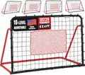 Zealfeel 6x4ft Soccer Rebounder Net with Adjustable Angles - Training Frame for Soccer Practice