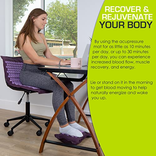 Royal Lilac ProsourceFit Acupressure Mat and Pillow Set for Pain Relief & Relaxation