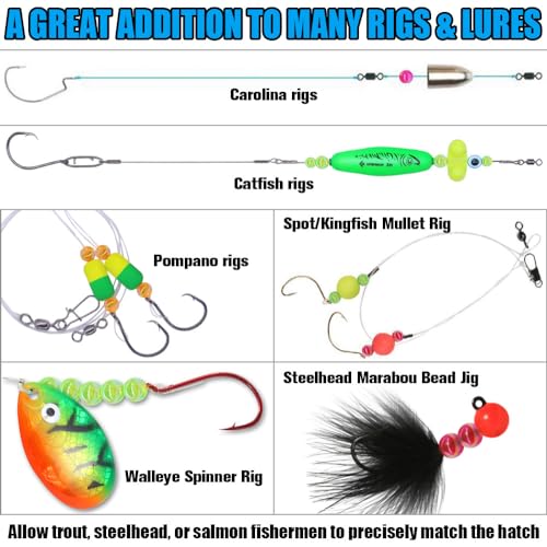 XFISHMAN 5mm Fishing Beads Assortment 1000 Pieces - Saltwater & Freshwater Tackle