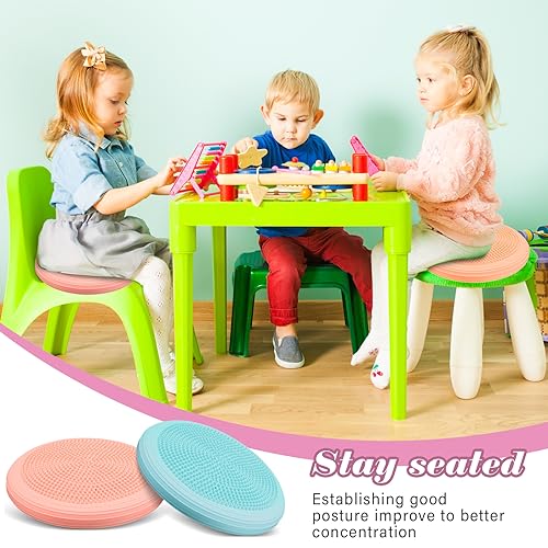 Libima Macaron Color 8-Pack Inflatable Wiggle Seat Wobble Cushions for Kids