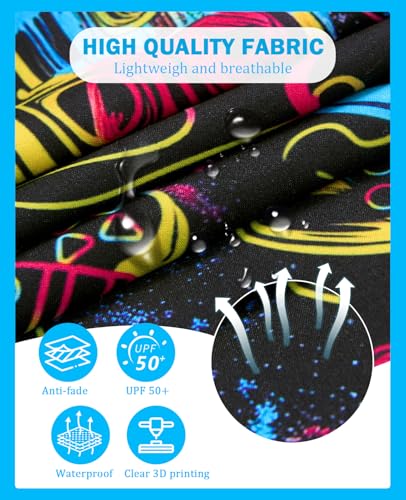 Boys Swim Trunks - Quick Dry Bathing Suit with Mesh Liner, 9-10 Years - A-game Console