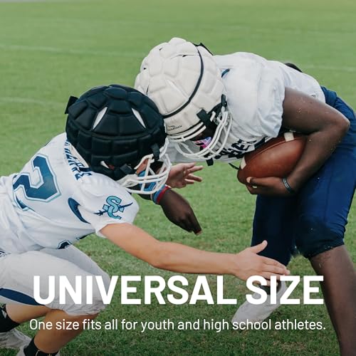 Guardian Impact-Reducing Soft-Shell Helmet Cover for Football & Lacrosse - Black, One Size