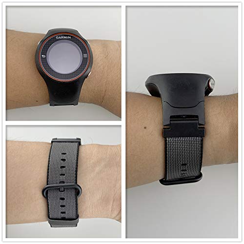 C2D JOY Woven Nylon Strap Compatible with Forerunner 610/Approach S3 Sport Replacement Band with Buckle - Black